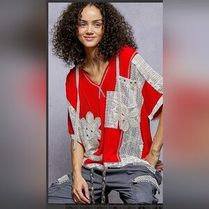POL NWOT Patchwork Ruby Top And Pants Set